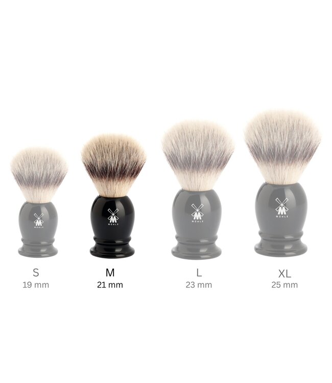 Muhle silvertip fibre scheerkwast - zwart - 21 mm - M
