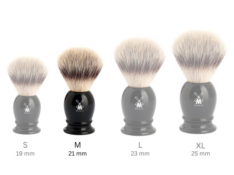 Muhle silvertip fibre scheerkwast - zwart - 21 mm - M