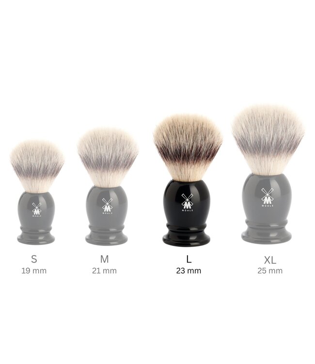 Muhle silvertip fibre scheerkwast - zwart - 23 mm - L