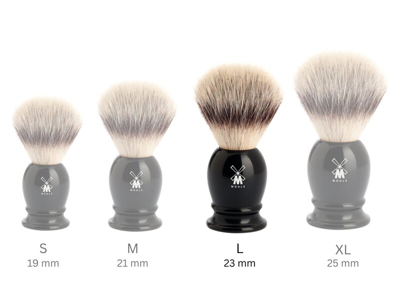 Muhle silvertip fibre scheerkwast - zwart - 23 mm - L