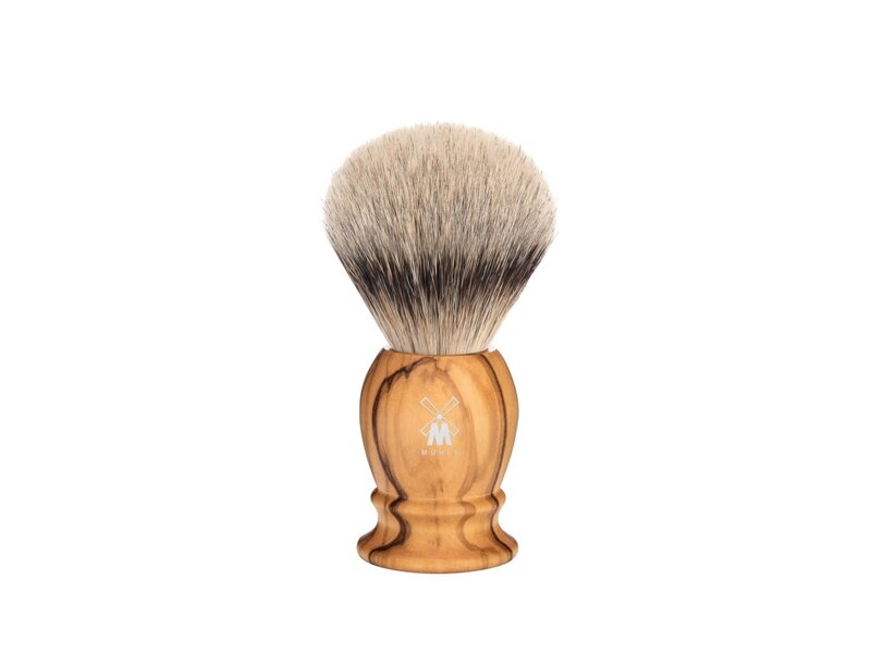 Muhle silvertip dassenhaar scheerkwast - olijfhout - 19 mm - S