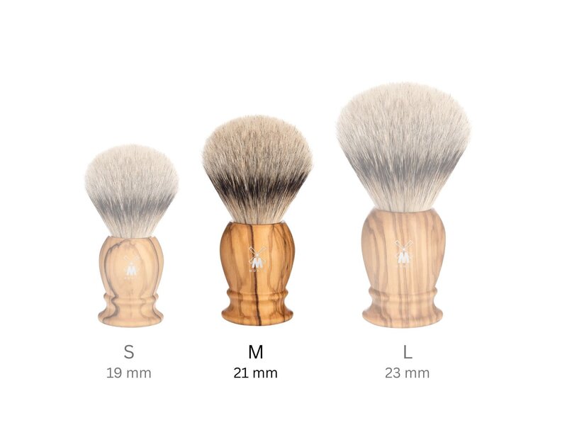 Muhle silvertip dassenhaar scheerkwast - olijfhout - 21 mm - M