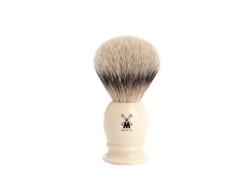 Muhle silvertip dassenhaar scheerkwast - wit - 19 mm - S