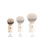 Muhle silvertip dassenhaar scheerkwast - wit - 19 mm - S