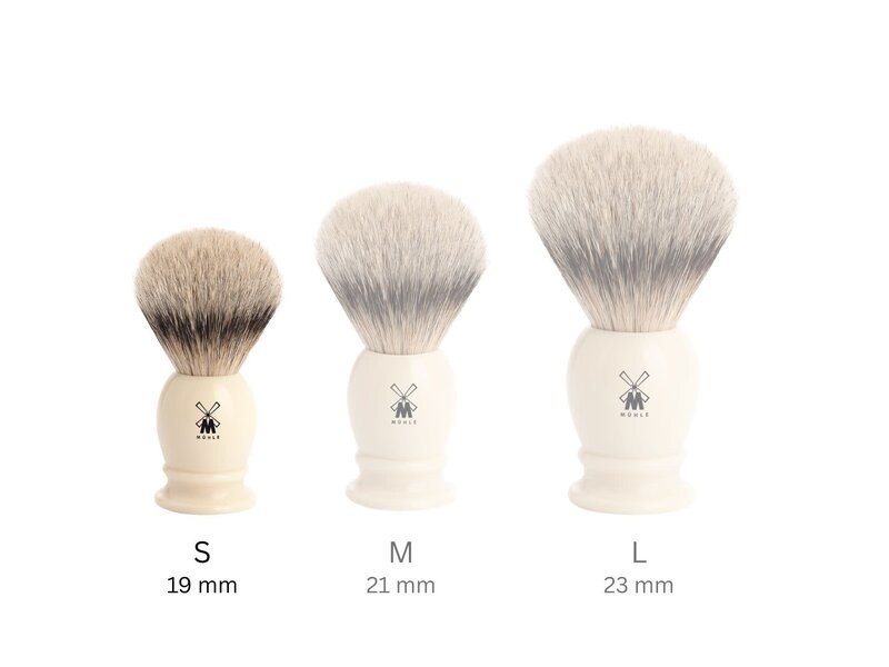 Muhle silvertip dassenhaar scheerkwast - wit - 19 mm - S