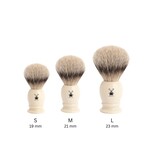 Muhle silvertip dassenhaar scheerkwast - wit - 19 mm - S