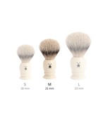 Muhle silvertip dassenhaar scheerkwast - wit - 21 mm - M