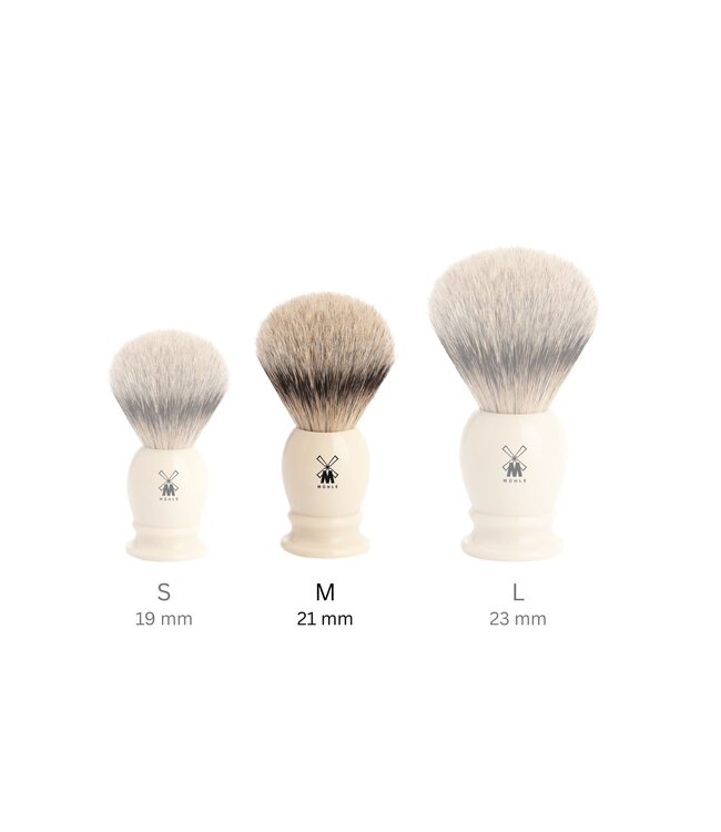 Muhle silvertip dassenhaar scheerkwast - wit - 21 mm - M