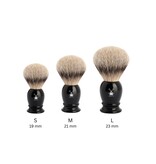 Muhle silvertip dassenhaar scheerkwast - zwart - 19 mm - S