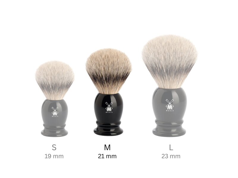 Muhle silvertip dassenhaar scheerkwast - zwart - 21 mm - M
