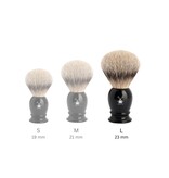 Muhle silvertip dassenhaar scheerkwast - zwart - 23 mm - L