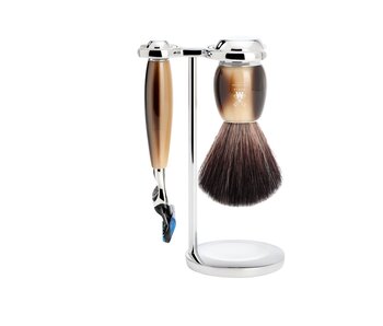 Muhle Vivo scheerset in edelhars - Gillette® Fusion5™ - kwast black fibre