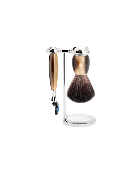 Muhle Vivo scheerset in edelhars - Gillette® Fusion5™ - kwast black fibre