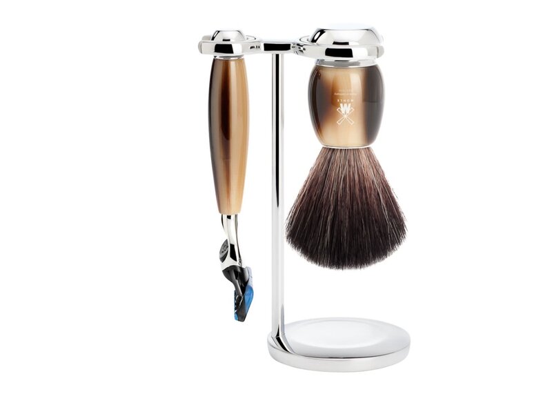 Muhle Vivo scheerset in edelhars - Gillette® Fusion5™ - kwast black fibre