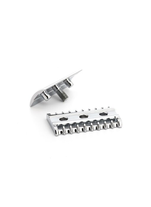 Muhle reserveonderdeel (open kam en afdekplaatje) voor Muhle safety razor met open kam