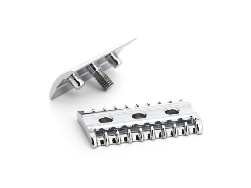 Muhle reserveonderdeel (open kam en afdekplaatje) voor Muhle safety razor met open kam