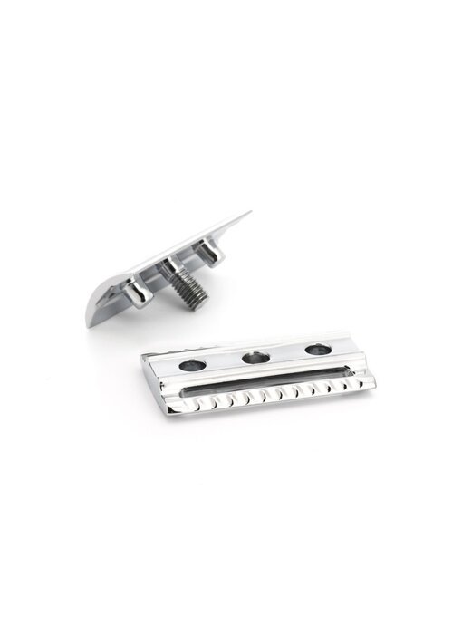 Muhle reserveonderdeel (gesloten kam en afdekplaatje) voor Muhle safety razor met gesloten kam