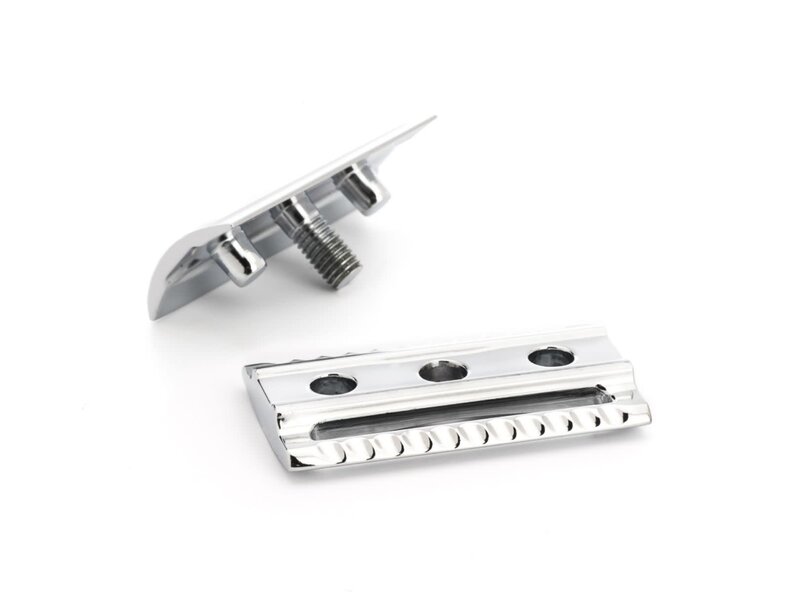 Muhle reserveonderdeel (gesloten kam en afdekplaatje) voor Muhle safety razor met gesloten kam