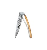 Deejo zakmes 37g - Van Life - olijfhout - titanium