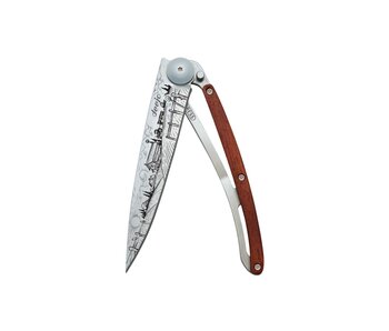 Deejo zakmes 37g - Farmer - koraalhout - titanium