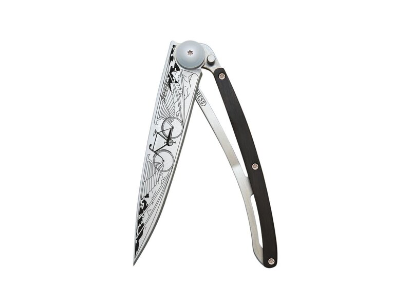 Deejo zakmes 37g - Bicycle - ebbenhout - titanium