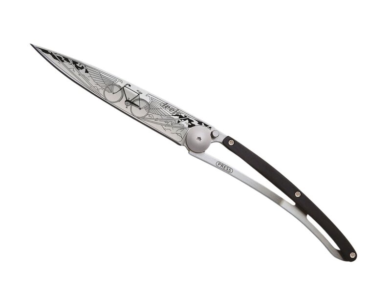 Deejo zakmes 37g - Bicycle - ebbenhout - titanium