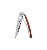 Deejo zakmes 37g - Hunting Day - koraalhout - titanium