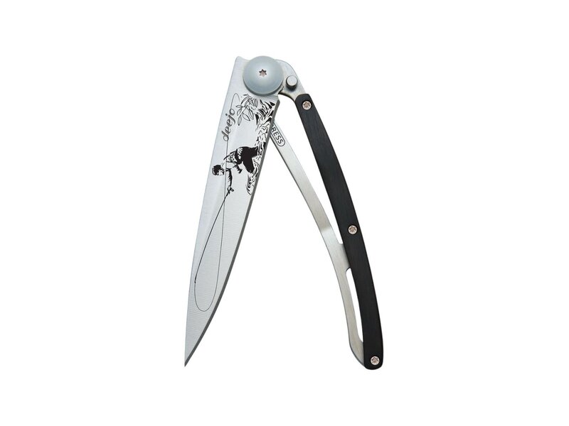 Deejo zakmes 37g - Fly Fishing - ebbenhout - titanium