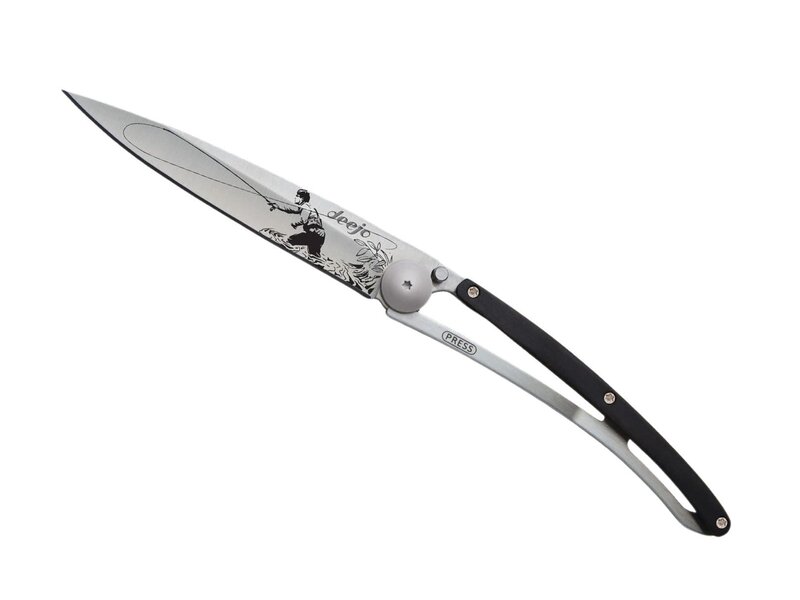 Deejo zakmes 37g - Fly Fishing - ebbenhout - titanium