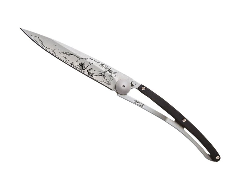 Deejo zakmes 37g - Bull - ebbenhout - titanium