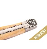 Laguiole en Aubrac Belle Pièce 160 jaar/3 - 12cm loupe de frêne teinté - damast balbach
