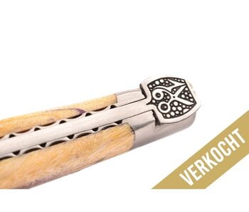 Laguiole en Aubrac Belle Pièce 160 jaar/3 - 12cm loupe de frêne teinté - damast balbach