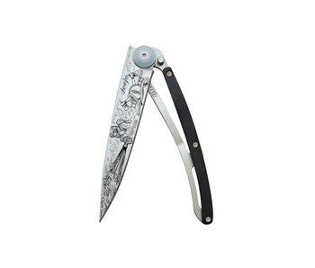 Deejo zakmes 37g - Firefighter - ebbenhout - titanium