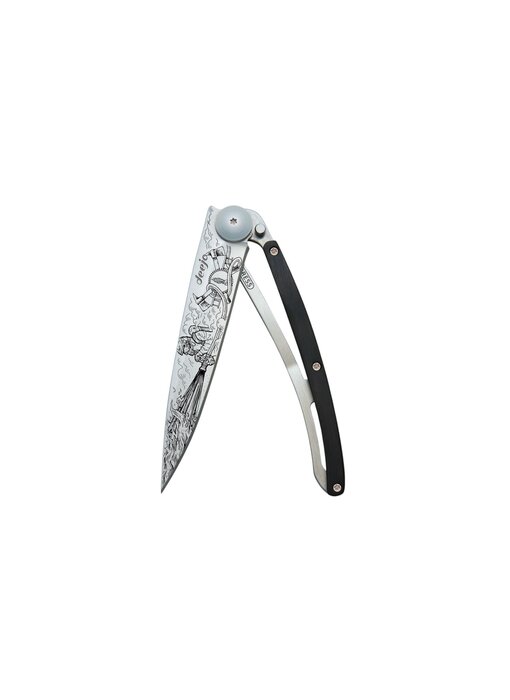 Deejo zakmes 37g - Firefighter - ebbenhout - titanium