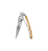 Deejo zakmes 37g - Chef - olijfhout - titanium
