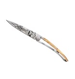 Deejo zakmes 37g - Chef - olijfhout - titanium