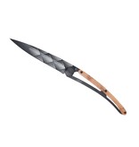 Deejo zakmes 37g - Art Déco - jeneverbeshout - matzwart titanium