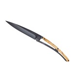 Deejo zakmes 37g - olijfhout - matzwart titanium