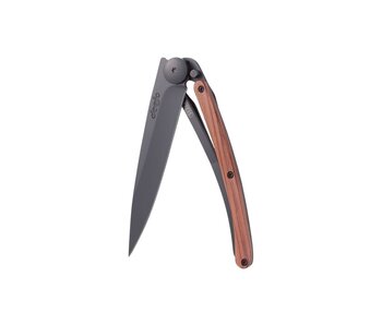 Deejo zakmes 37g - koraalhout - matzwart titanium