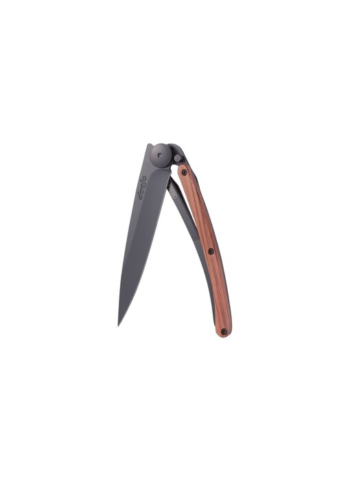 Deejo zakmes 37g - koraalhout - matzwart titanium