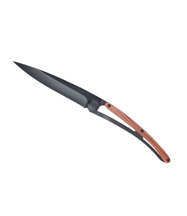 Deejo zakmes 37g - koraalhout - matzwart titanium