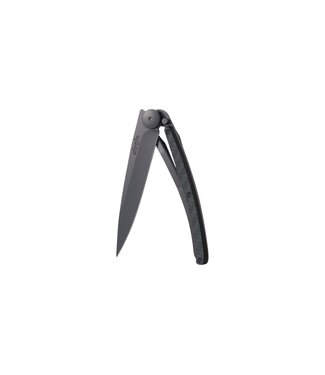 Deejo zakmes 37g - koolstofvezel - matzwart titanium