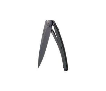 Deejo zakmes 37g - koolstofvezel - matzwart titanium