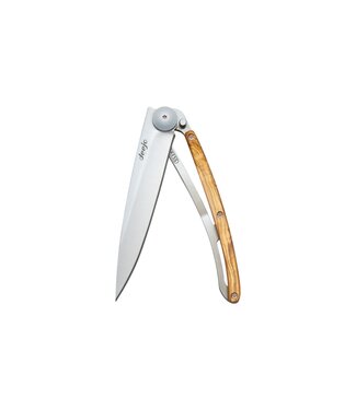 Deejo zakmes 37g - olijfhout - titanium