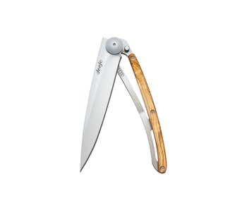 Deejo zakmes 37g - olijfhout - titanium