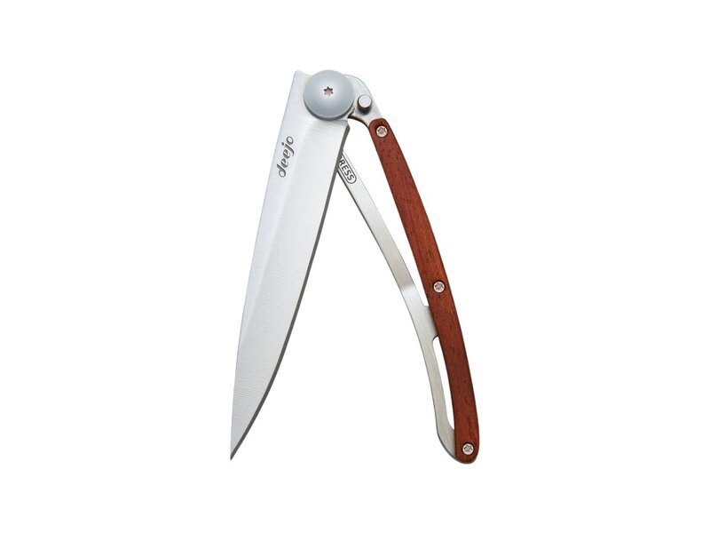 Deejo zakmes 37g - koraalhout - titanium