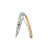 Deejo zakmes 37g - Terra Incognita - olijfhout  - titanium