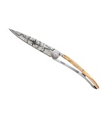 Deejo zakmes 37g - Terra Incognita - olijfhout  - titanium