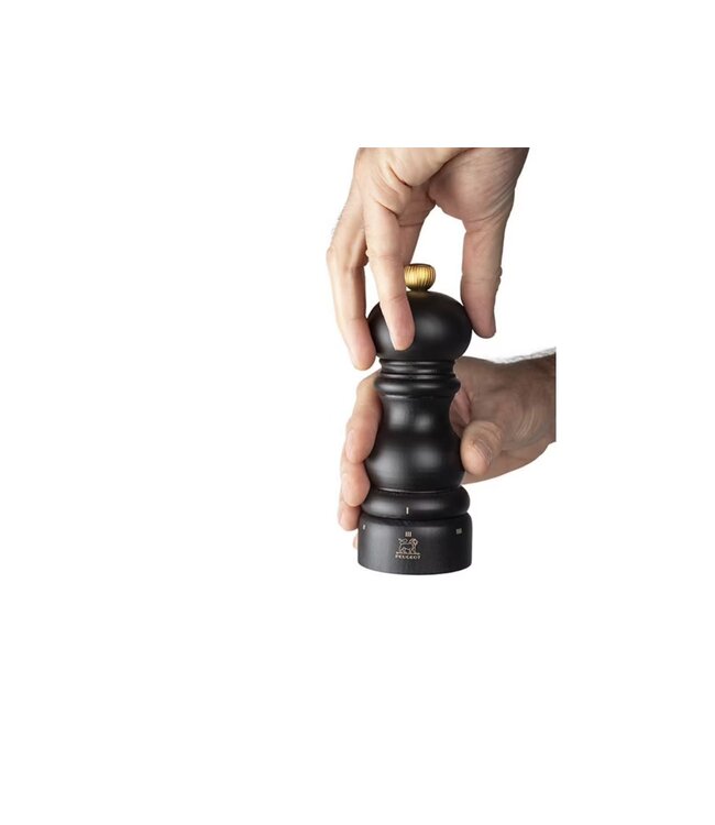 peugeot pepermolen hout chocoladekleur - 15cm