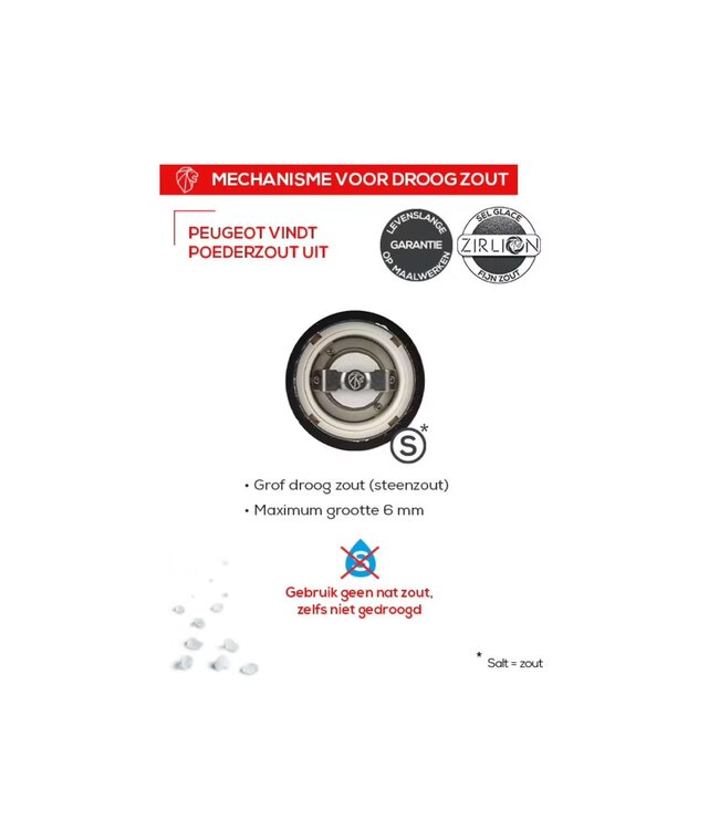 peugeot zoutmolen hout naturel - 18cm